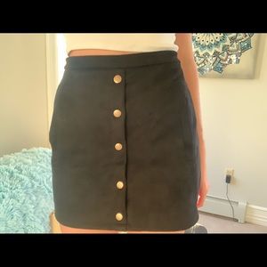 black button up skirt